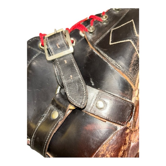 Original Chippewa ski leather boots  UNION STAMPED VINTAGE black/brown size 10.5 - Picture 12 of 15